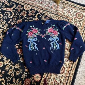 Cottagecore Herman Geist vintage bow sweater